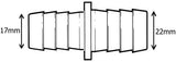 ShieldUp Washing Machine Dishwasher Appliance Outlet Hose Connectors x 3 - 17mmx17mm - 17mmx22mm - 22mmx22mm, Colour may vary