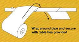 Pipe Insulation Natural Woollen Felt Hair - Frost Protection Pipe Wrap Lagging Plus Cable Ties