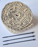 Pipe Insulation Natural Woollen Felt Hair - Frost Protection Pipe Wrap Lagging Plus Cable Ties
