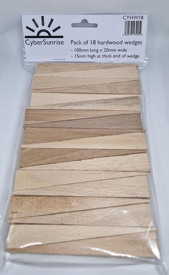 CyberSunrise hardwood wedges - Pack of 18
